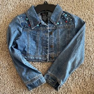 Speechless Blue Denim Jacket with Embellishments